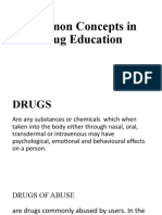 Common Concepts in Drug Education