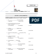 Final Written Exam Course: Basic Three (B03) Book: World Link Intro / 3 Edition (Units 7