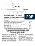 UPAN Newsletter Volume 7 Number 4 April 2020