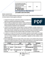 Cronograma de Finalización Del Primer Periodo 2020-1