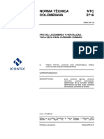 NTC 2716 Frutas, Legumbres y Hortalizas. Yuca Seca para Consumo Humano PDF