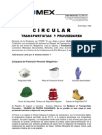 Circular Reglas Ingreso para Transportes Por Covid 19 (R2) PDF