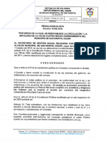 Resolucion Dond Le Dan Vía Libre de Transitar A Conocco PDF