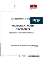 Instrumentación Electrónica: Guía Docente de La Asignatura