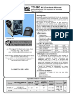 Máquina de soldar TC-260 AC con regulador de amperaje de 15 posiciones