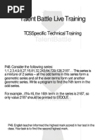 Talent Battle Live Training: Tcs Specific Technicaltraining