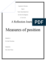 A Reflection Journal:: Measures of Position