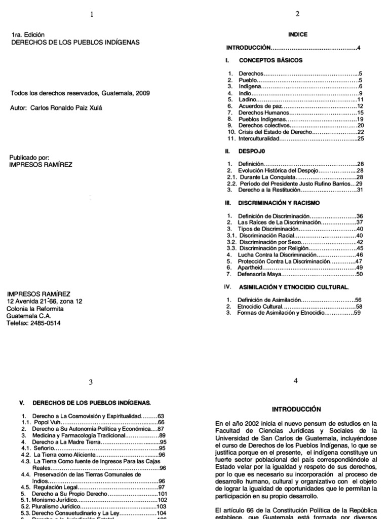 Derechos de los Pueblos Indígenas en Guatemala | PDF | Derechos humanos ...