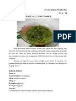 Resep Daun Ubi Tumbuk