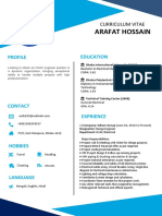 CV of Arafat Hossain