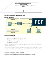 Taller 2 Administración de Dispositivos Cisco