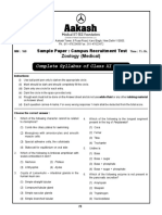 Sample Paper - Campus Recruitment Test-Zoology PDF