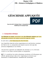 Géochimie Appliquee M1 SGM PDF