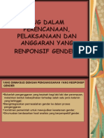 Materi Kelima Tentang PUG Dalam Perencanaan, Anggaran