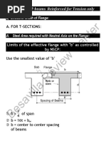 A. For T-Sections