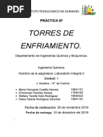 Práctica #7 - Torres de Enfriamiento