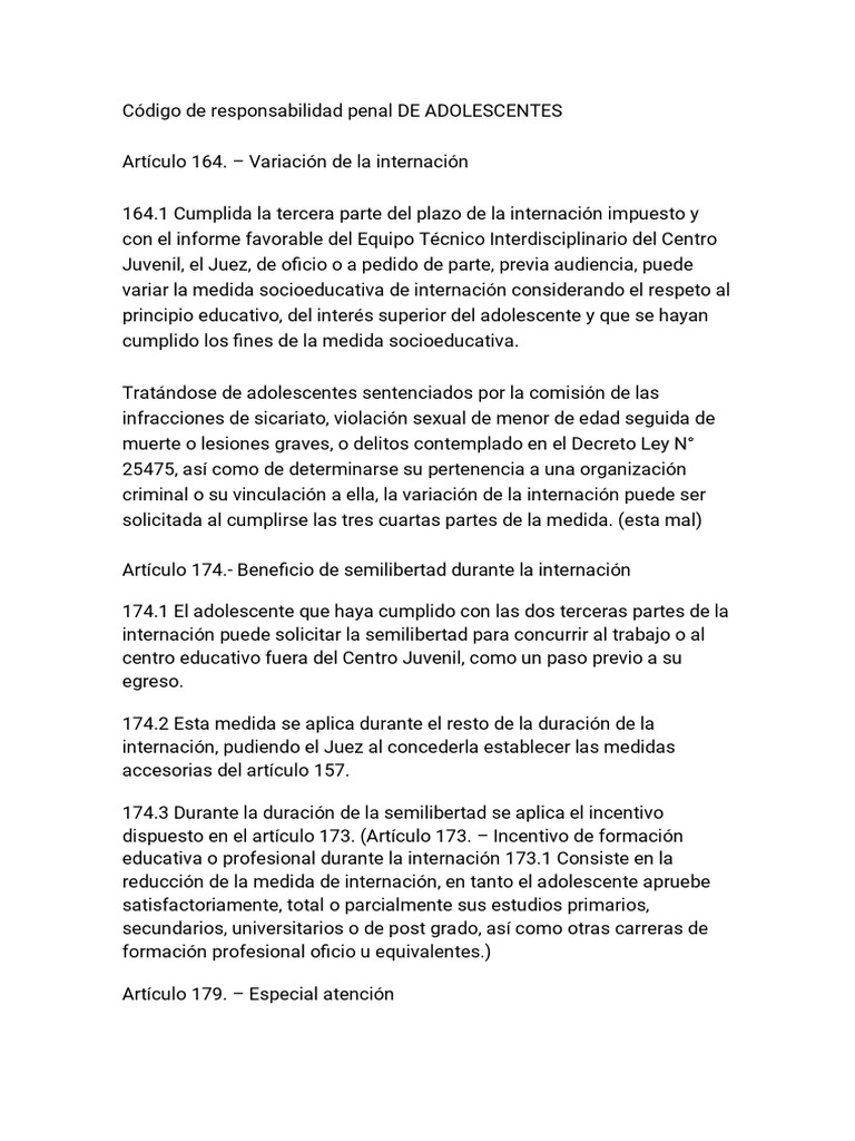 Medidas Socioeducativas para Adolescentes | PDF | Violación | Homicidio