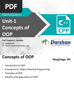 Unit-1 Concepts of OOP: 2140705 Object Oriented Programming With C++