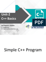 Unit-2 C++ Basics: 2140705 Object Oriented Programming With C++