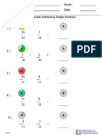 Name: Teacher:: Visually Subtracting Simple Fractions