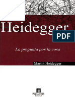 Heidegger Martin La Pregunta Por La Cosa PDF