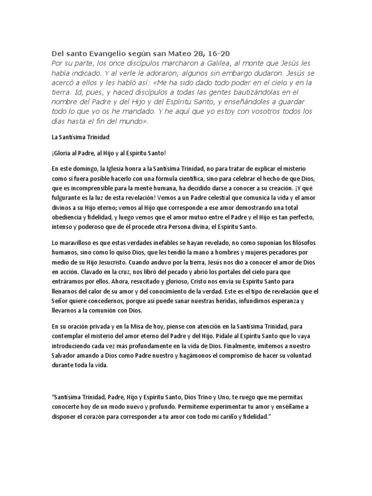 lectura del santo evangelio según san mateo 16 24 28
