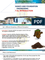 Soil Mechanics and Foundation Engineering: Unit #1: Introduction