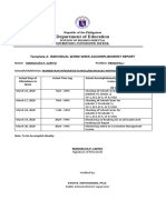 Department of Education: Template 2: Individual Work Week Accomplishment Report