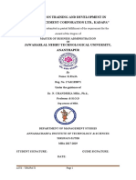A Study On Training and Development in Bharathi Cement Corporation LTD., Kadapa