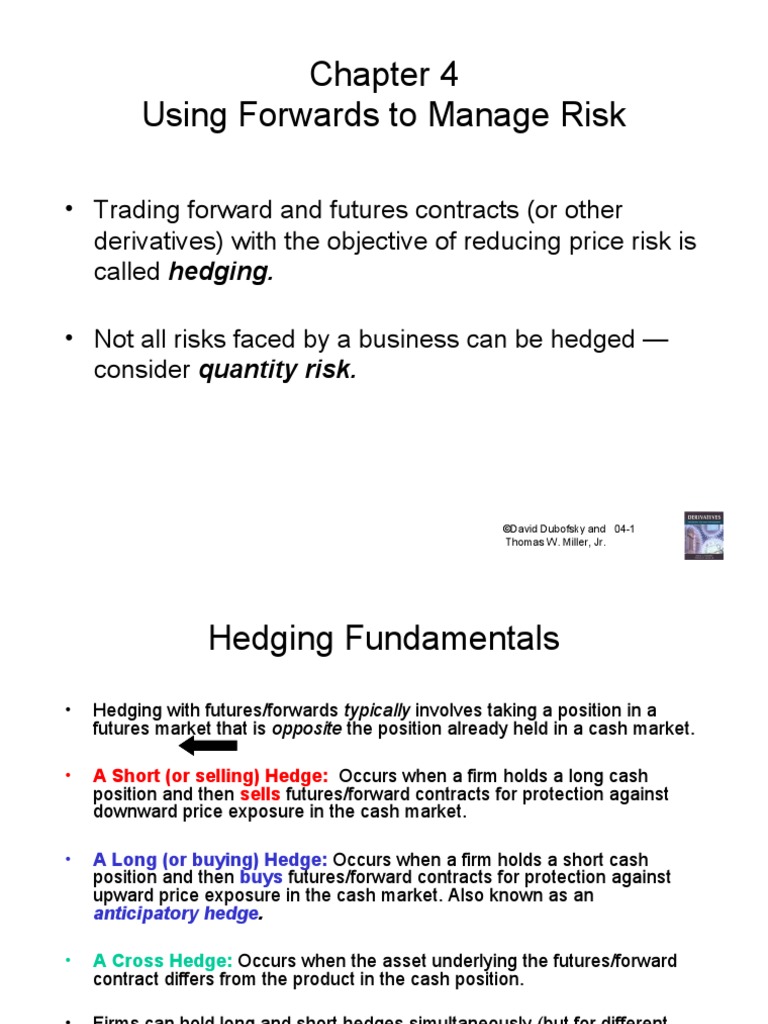 Using Forwards To Manage Risk | PDF | Hedge (Finance) | Futures Contract