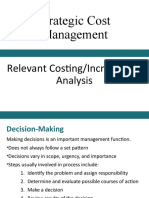 Relevant Costing or Incremental Analysis
