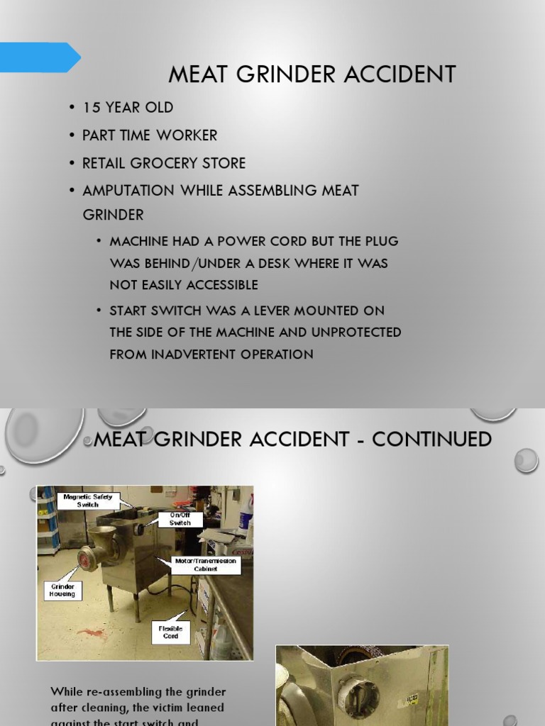 Meat Grinder Accident PDF
