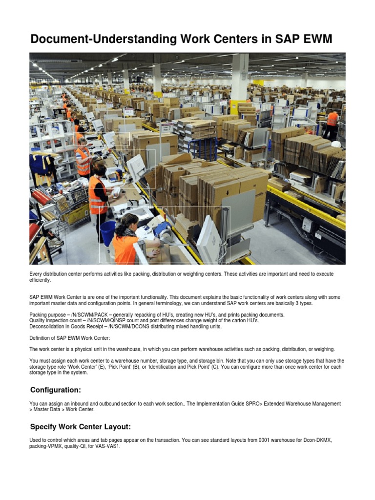 Understanding SAP EWM Work Centers | PDF | Warehouse | Computer Terminal