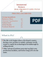 International Business: International Product Life Cycle & Pricing Decisions