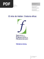 02 El Arte de Hablar, Oratoria Eficaz. Tecnica Vocal