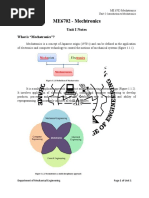 ME6702 - Mechtronics: Unit I Notes