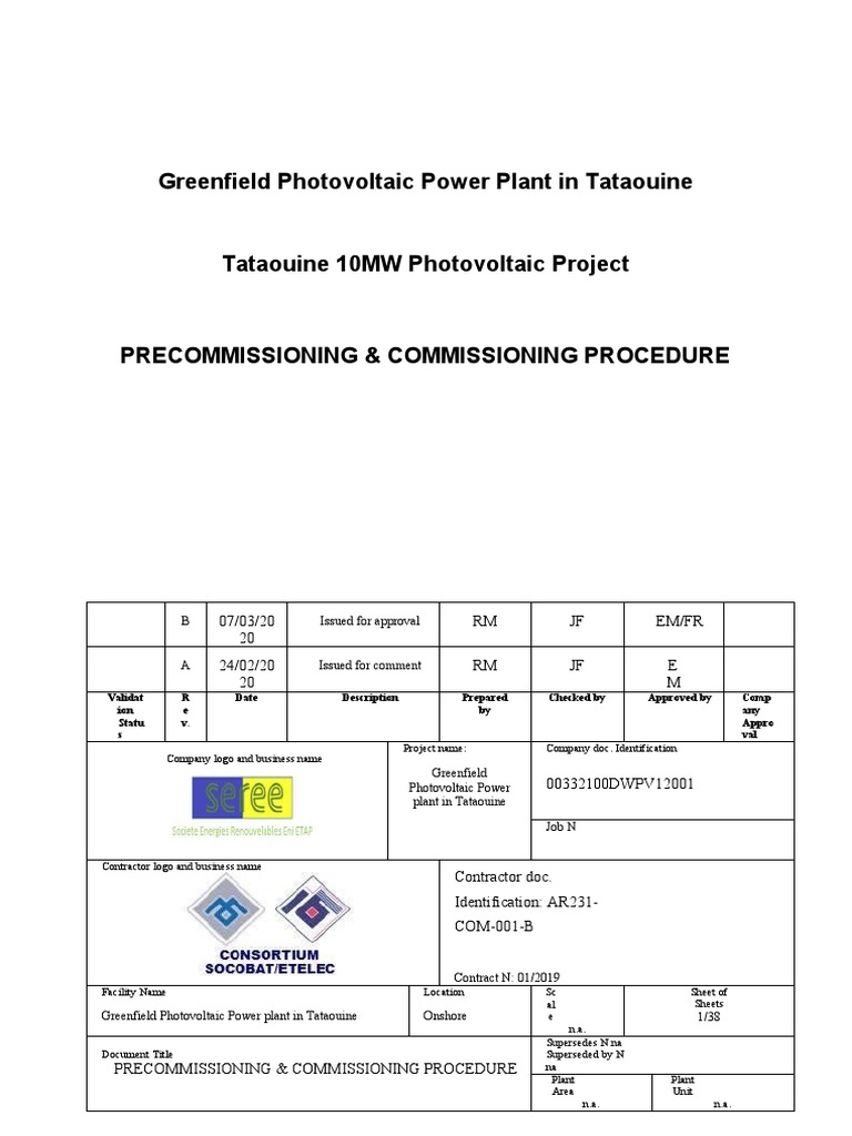 00332100dwpv12001 - Precommissioning Commissioning Procedure-Rev B ...