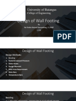 University of Batangas: Design of Wall Footing