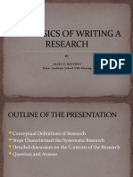 The Basics of Writing A Research