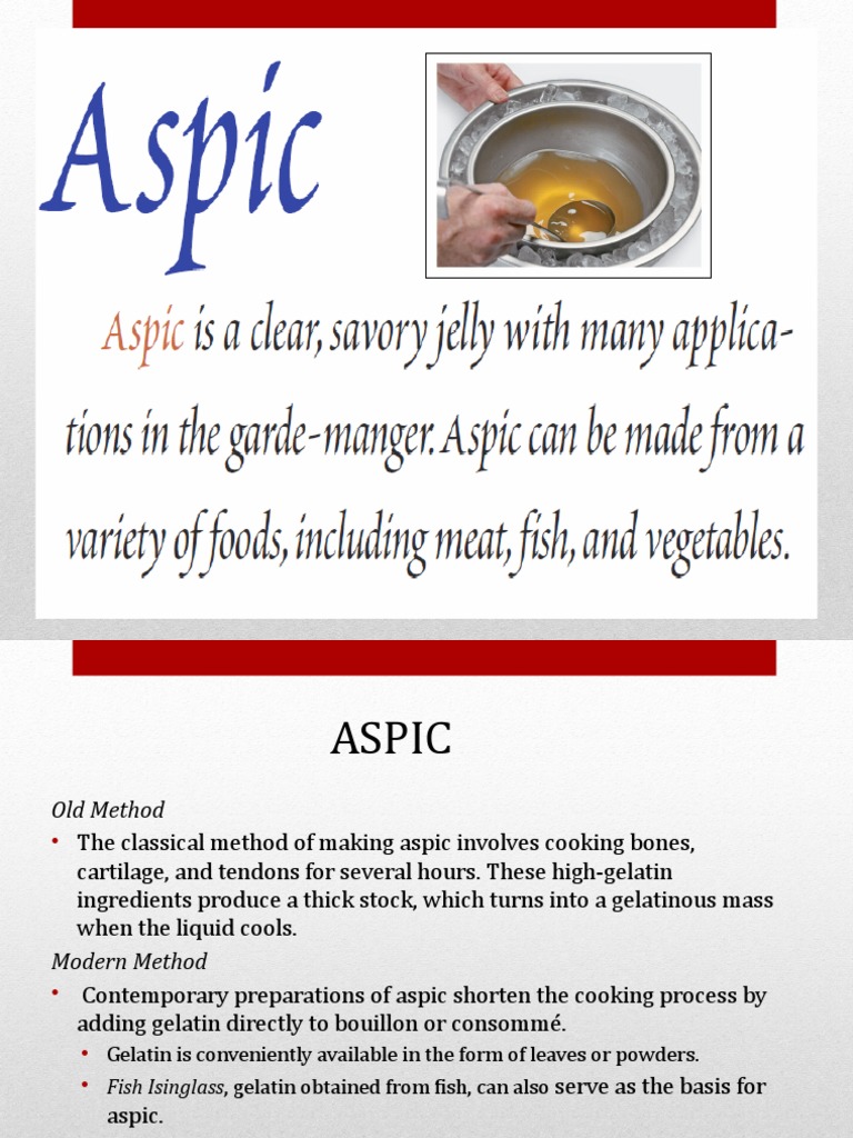 ASPIC | PDF | Foods | Food And Drink