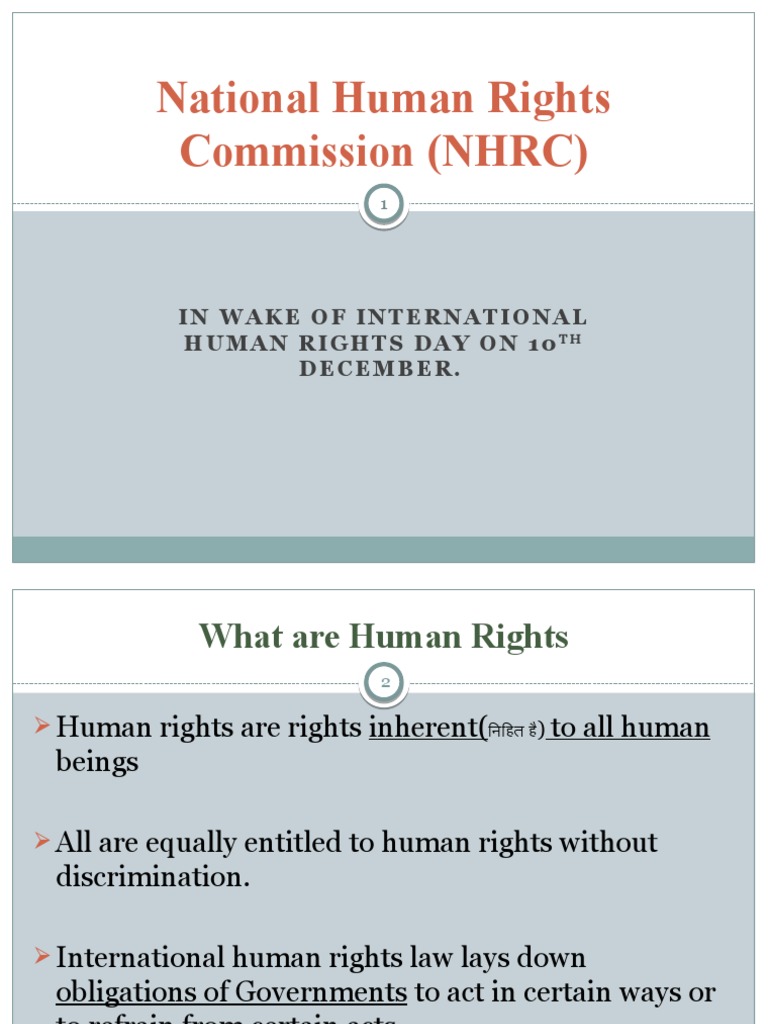 National Human Rights Commission (NHRC) | PDF