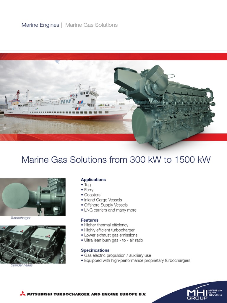 Mitsubishi Marine Gas Engine Solutions | PDF | Turbocharger | Engines