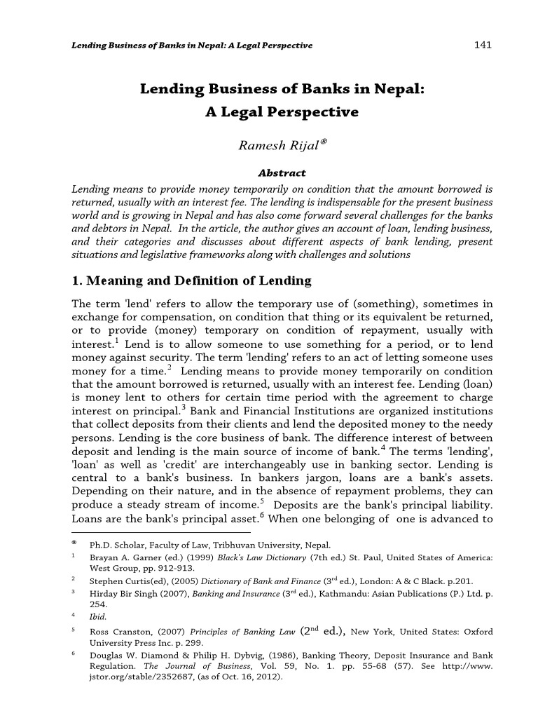 RS102 - Ramesh Rijal | PDF | Loans | Credit