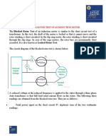 Blocked Rotor Test of An Induction Motor