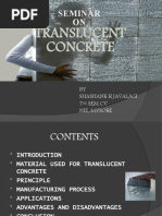 Translucent Concrete: Seminar ON