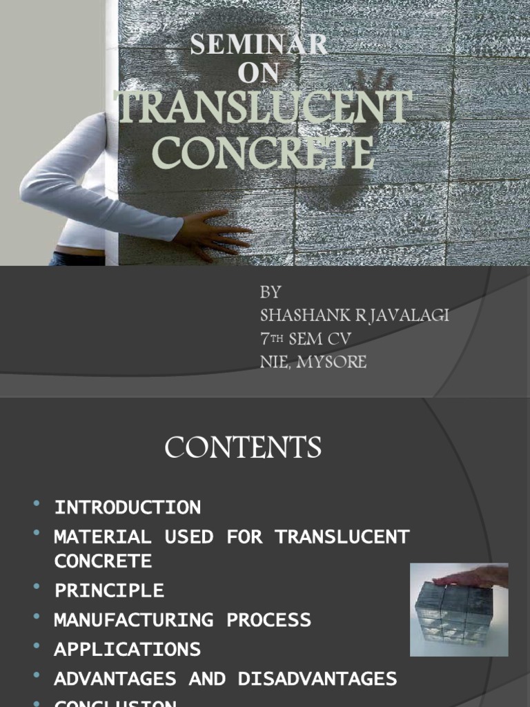 Translucent Concrete Pdf , Preparation And Review Of Translucent ...