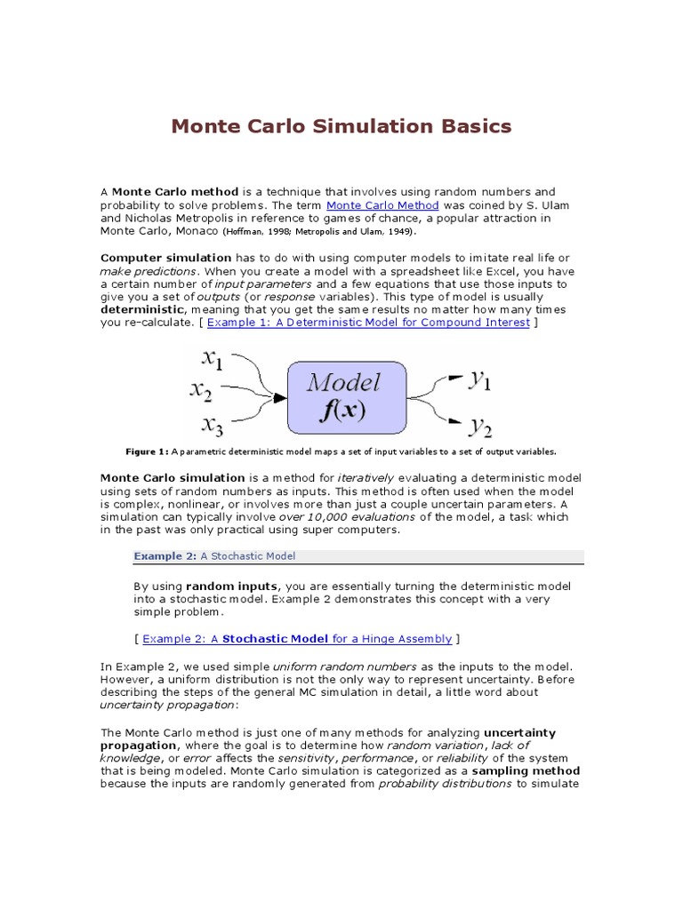 Monte Carlo Simulation Basics PDF | PDF | Monte Carlo Method | Computer ...