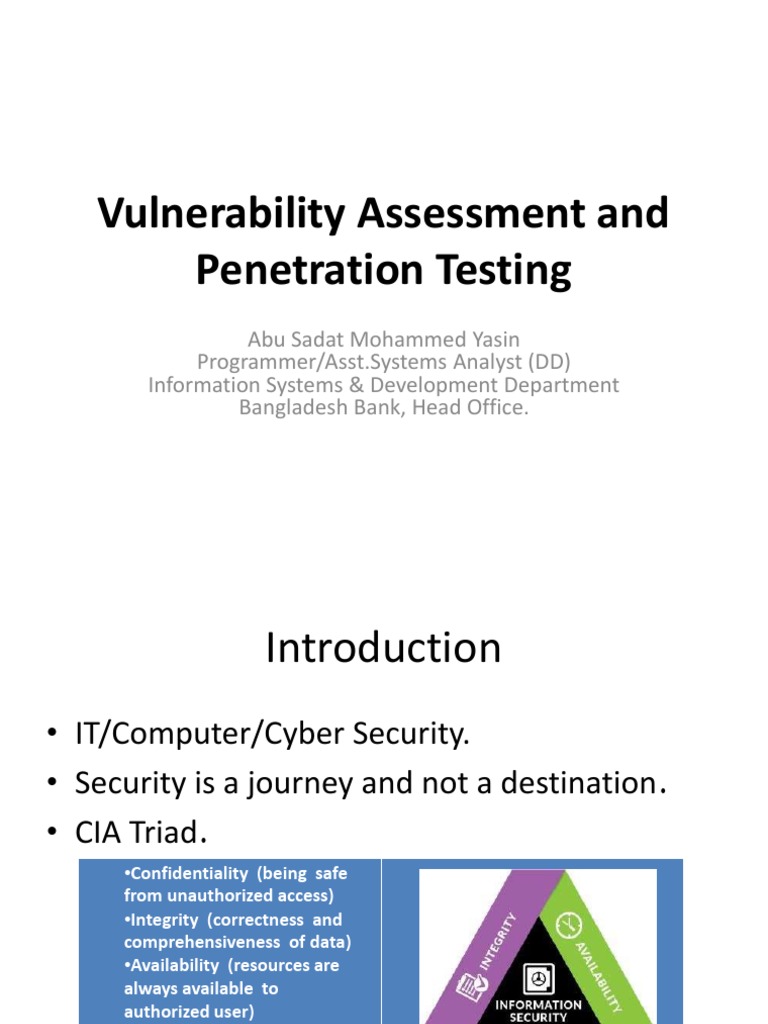 VAPT Overview and Methodologies | PDF | Penetration Test ...