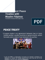 Government Peace Treaties With Muslim Filipinos: Presented By: Dumawal, Moral, Agliam, Bitay