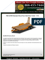 7000 GVWR Standard Wood Floor Skid Steer Trailer - 14 Ft. - 06-01-2020